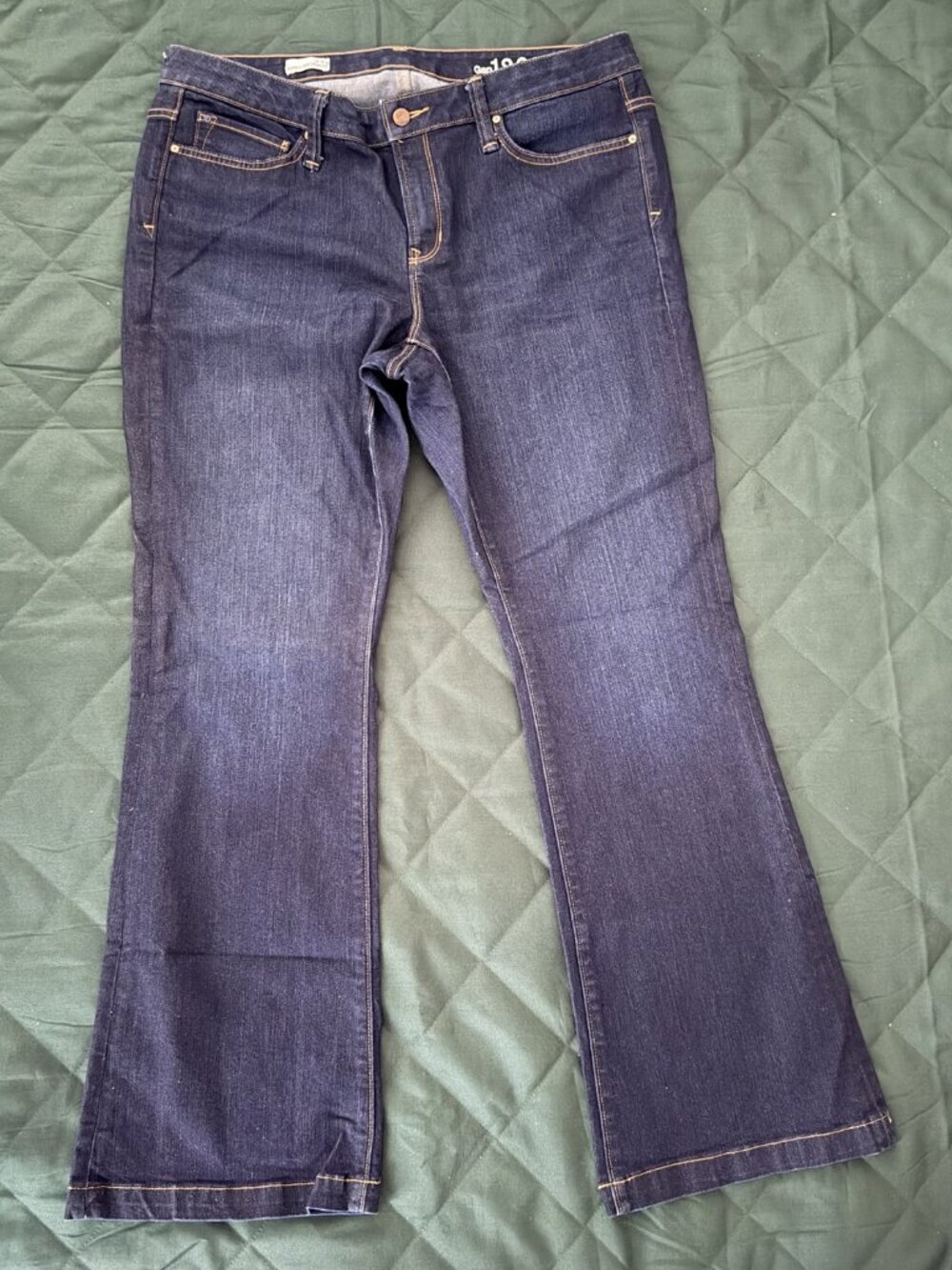 Gap 1969 Long & Lean Trouser Jeans 33R Dark Wash Flare